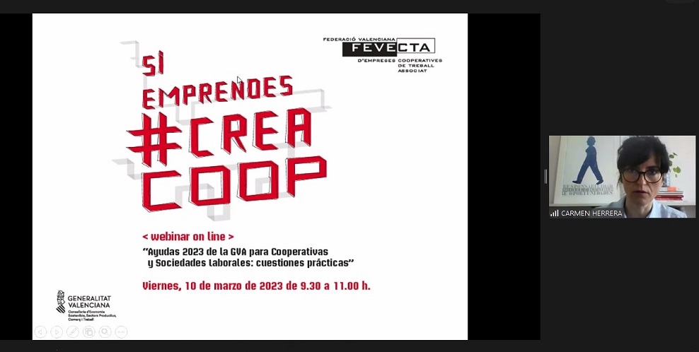 Cooperatives, assessories i ADL assisteixen al webinar sobre l'ordre d'ajudes 2023 al sector cooperatiu